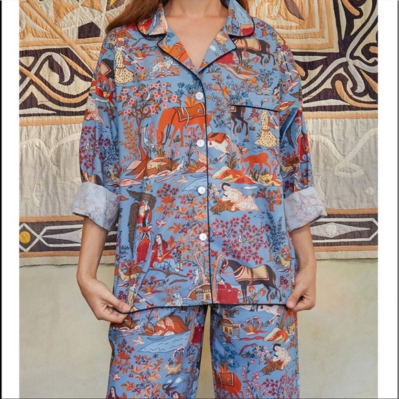 RHODE Berto Pajama Top Midnight Garden NWT - Picture 4 of 4